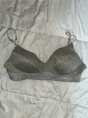 PINK Victoria's Secret Heather Gray Wireless Bralette
